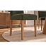 Invicta Interior Stoel GENUA groen cord met rubberhout poten - 49514