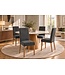 Invicta Interior Stoel GENUA grijs cord met rubberhout poten - 49515