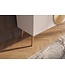Invicta Interior Dressoir AURUM 180cm gestructureerde voorkant gouden cirkelaccent wit mangohout gouden metalen poten - 49520