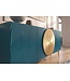 Invicta Interior Dressoir AURUM 180cm gestructureerd front gouden cirkelaccent turquoise mangohout gouden metalen poten - 49521
