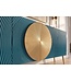 Invicta Interior Dressoir AURUM 180cm gestructureerd front gouden cirkelaccent turquoise mangohout gouden metalen poten - 49521