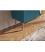 Invicta Interior Dressoir AURUM 180cm gestructureerd front gouden cirkelaccent turquoise mangohout gouden metalen poten - 49521