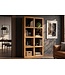 Invicta Interior Wandkast MAKASSAR 180cm 8 open vakken mangohout bruin honing afwerking - 49534