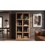 Invicta Interior Wandkast MAKASSAR 180cm 8 open vakken mangohout bruin honing afwerking - 49534