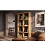 Invicta Interior Wandkast MAKASSAR 180cm 8 open vakken mangohout bruin honing afwerking - 49534