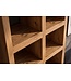 Invicta Interior Wandkast MAKASSAR 180cm 8 open vakken mangohout bruin honing afwerking - 49534