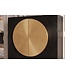 Invicta Interior Highboard AURUM 120cm getextureerde front goudcirkelaccent zwart mangowood goudmetalen poten - 49592