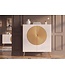 Invicta Interior Highboard AURUM 120cm textured front goudcirkelaccent wit mangohout goudmetalen poten - 49593