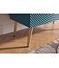 Invicta Interior Highboard AURUM 120cm gestructureerd front goud cirkelaccent turquoise mangowood gouden metalen poten - 49594