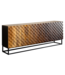 Invicta Interior Dressoir SHADES 180cm 3D front mangohout multicolour bruin met zwart metalen frame - 49604