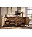Invicta Interior Dressoir SHADES 180cm 3D front mangohout multicolour bruin met zwart metalen frame - 49604