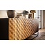 Invicta Interior Dressoir SHADES 180cm 3D front mangohout multicolour bruin met zwart metalen frame - 49604