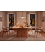 Invicta Interior Eettafel UNIQUE 200cm ovaal eikenhout fineer met travertine blad en voetstuk - 70030