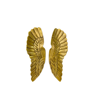 Invicta Interior Wanddecoratie FALLEN ANGEL 65cm engelenvleugels antiek goud - 70102