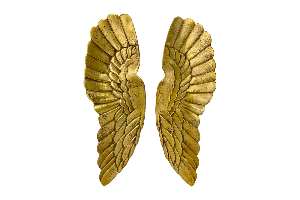 Wanddecoratie FALLEN ANGEL 65cm engelenvleugels antiek goud - 70102