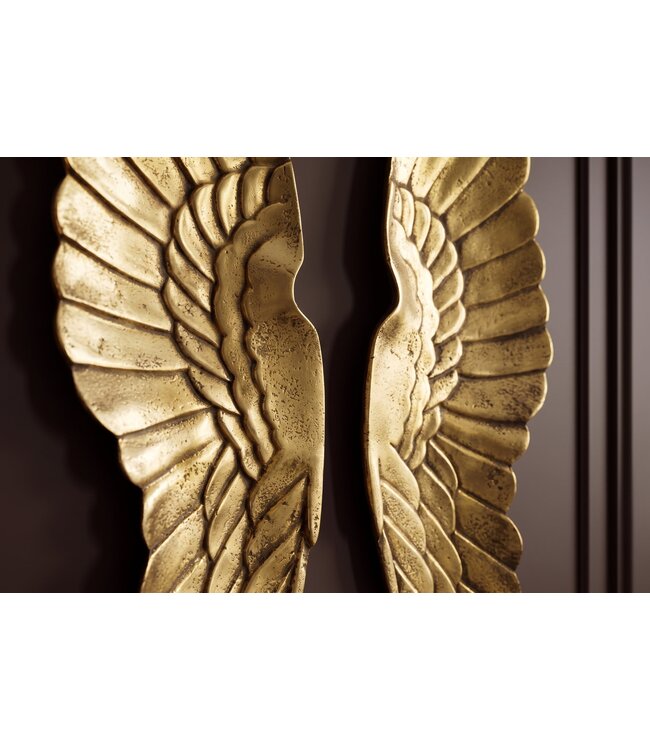 Invicta Interior Wanddecoratie FALLEN ANGEL 65cm engelenvleugels antiek goud - 70102