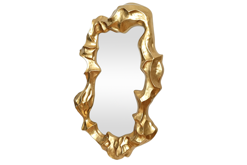 Wandspiegel VENETIA 150cm asymmetrisch organische vorm goud - 70159