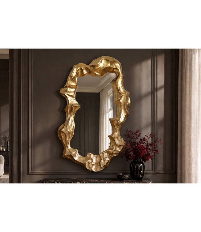 Invicta Interior Wandspiegel VENETIA 150cm asymmetrisch organische vorm goud - 70159
