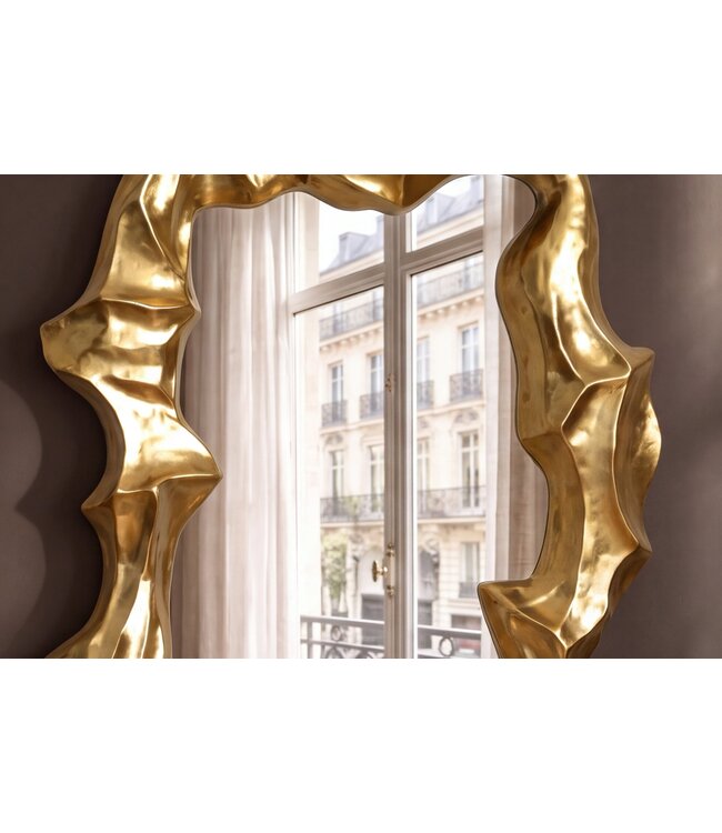 Invicta Interior Wandspiegel VENETIA 150cm asymmetrisch organische vorm goud - 70159