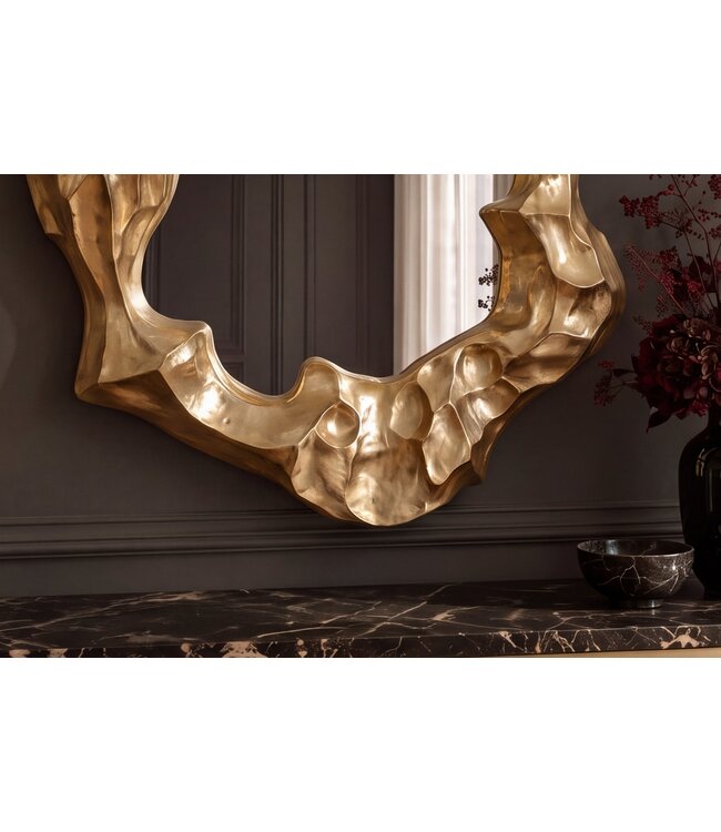 Invicta Interior Wandspiegel VENETIA 150cm asymmetrisch organische vorm goud - 70159