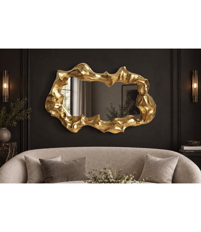 Invicta Interior Wandspiegel VENETIA 150cm asymmetrisch organische vorm goud - 70159