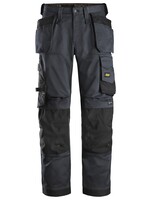 Snickers Workwear AllroundWork, Stretch Loose fit Werkbroek+, met Holsterzakken Staal Grijs - Zwart