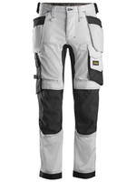 Snickers Workwear AllroundWork, Stretch Werkbroek met Holsterzakken Wit - Zwart