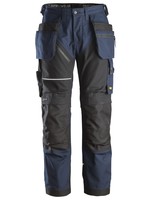 Snickers Workwear RuffWork Canvas+ Werkbroek+ met holsterzakken Donker Blauw - Zwart