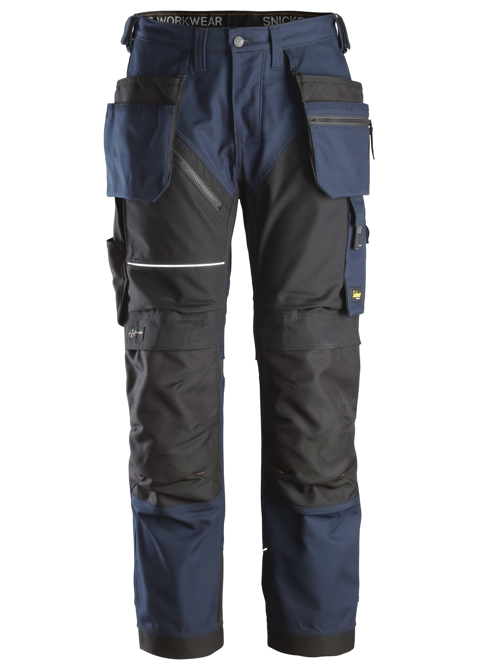 Snickers Workwear RuffWork Canvas+ Werkbroek+ met holsterzakken Donker Blauw - Zwart