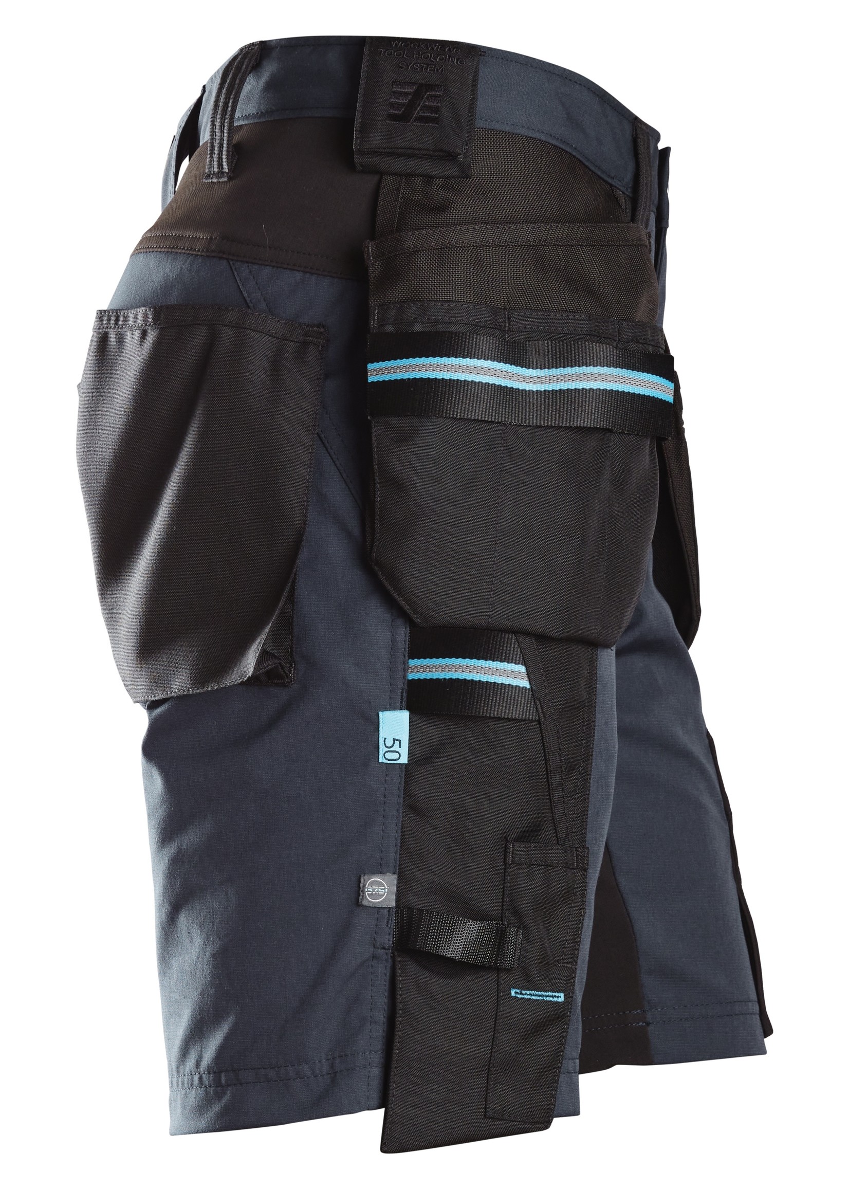 Snickers Workwear LiteWork, 37.5® Korte Werkbroek met holsterzakken Donker Blauw - Zwart