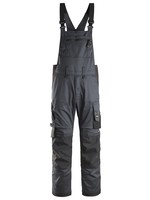 Snickers Workwear AllroundWork, Stretch Bib & Brace broek Staal Grijs - Zwart