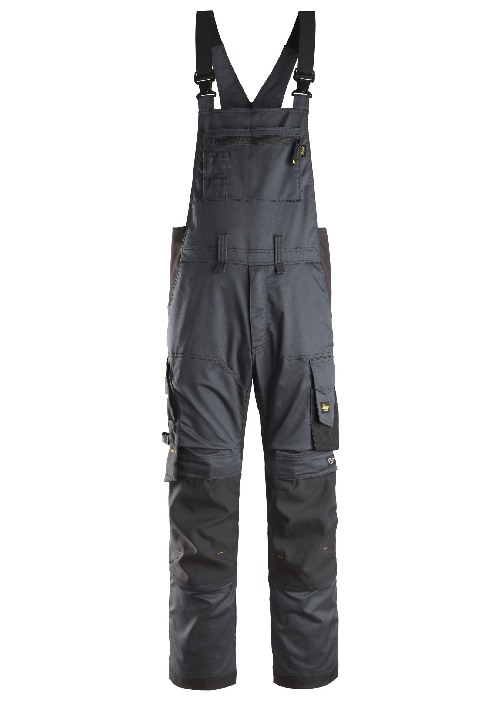 Snickers Workwear AllroundWork, Stretch Bib & Brace broek Staal Grijs - Zwart