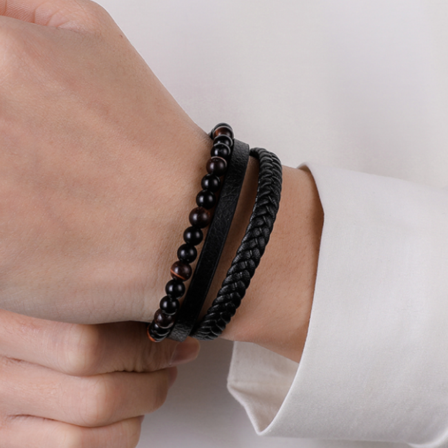 Magneet-Armbanden.nl Lederarmband Brooklyn