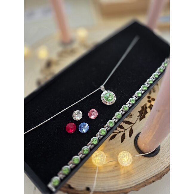 Magneet-Armbanden.nl Goldenes New York Magnet-Schmuckset mit blauen Steinen  – Black Friday Deal | Magnetarmbander.de