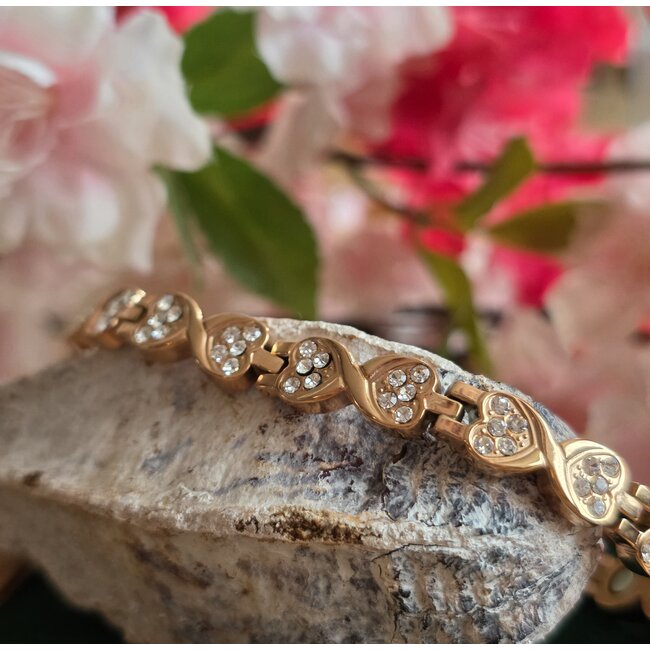 Magneet-Armbanden.nl Magneetarmband Aurora, luxe magneetarmband in 3 kleuren met kristallen