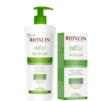 Bioxcin Bioxcin Acnium Sebum Balancing Face Wash Gel 500 ml + Moisturizing Cream 50 ml