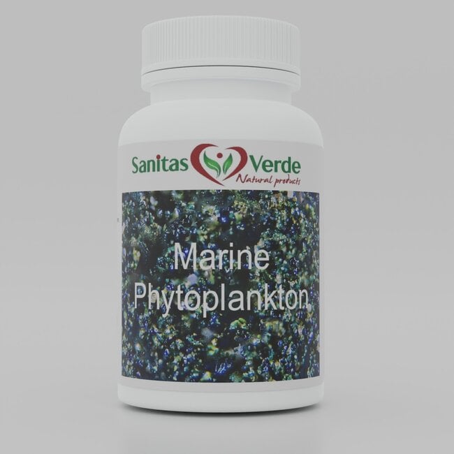 Marine Phytoplankton 60 vegan capsules 500mg natuurlijke zoutwatermicroalgen voor energie, herstel en celbescherming*