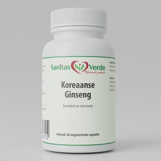 Sanitas Verde Koreaanse Ginseng extract 60 vegan capsules
