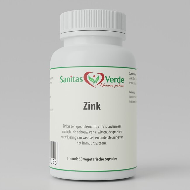 Zinc – Essential Trace Element for Immunity, Skin, Hair & Nails – 60 Capsules