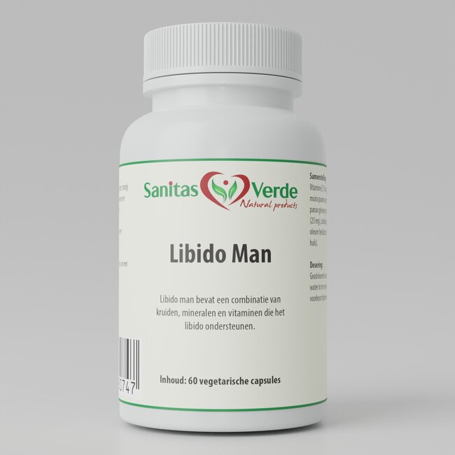 Libido Man – Kräuterformel mit Vitamin E, Zink & Ginseng – 60 Kapseln