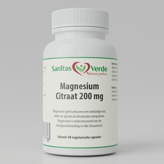 Sanitas Verde Magnesium Citrate 60 vegan capsules Sanitas Verde Magnesium Citrate 60 vegan capsules