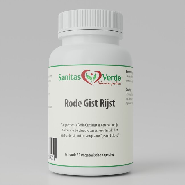 Roter Reis – Fermentierter Roter Reis 500 mg – Natürliches Supplement für Cholesterinbalance – 60 Kapseln