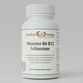 Sanitas Verde Vitamine B6 B12 Foliumzuur 90 vegan capsules