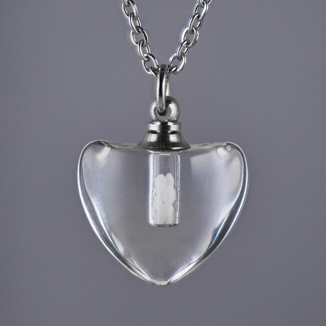 DNA Schmuck Pure Love Heart – Herzförmiges Schmuckstück mit DNA-Granulat Resonanzfilter – Symbol für Liebe, Harmonie & Schutz – Mit Geschenkbox