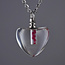 DNA Schmuck Valentinsherz mit Rotem DNA-Granulat