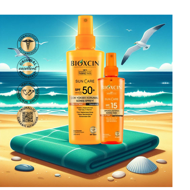 Bioxcin Suncare Factor 50+ 200ml (Met collageen, hyaluronzuur, groene thee en vitamine E)