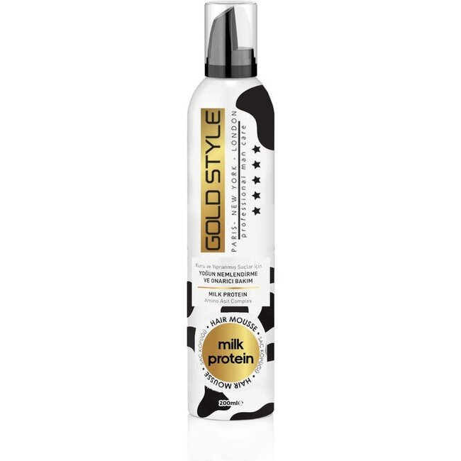 Gold Style Volume Mousse with Milk Protein – 250 ml – Hair Mousse for Volume & Styling – For Fine & Limp Hair
