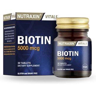 Nutraxin Nutraxin Biotin 5000 mcg – 30 tablets.