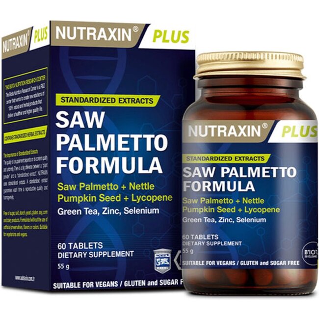 Nutraxin Saw Palmetto Formula – Ondersteunt Prostaat & Vitaliteit – 60 Tabletten