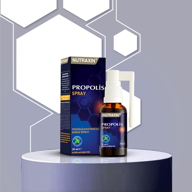 Nutraxin Bienen Propolis Hals-Spray – 30 ml – Natürlich Beruhigend – Mit Süßholzwurzel – Für Hals & Mundpflege